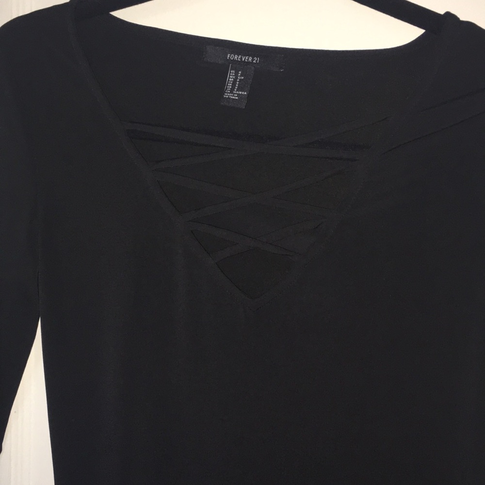 Black dress with half sleeves